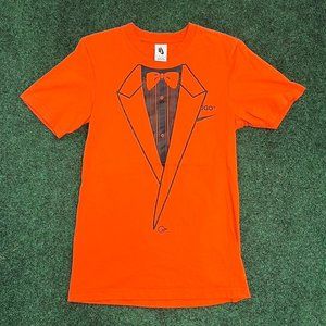 Nike Off White Tuxedo T Shirt Orange X-Small